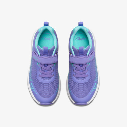 Clarks Deyes Dash Kids Purple Synthetic