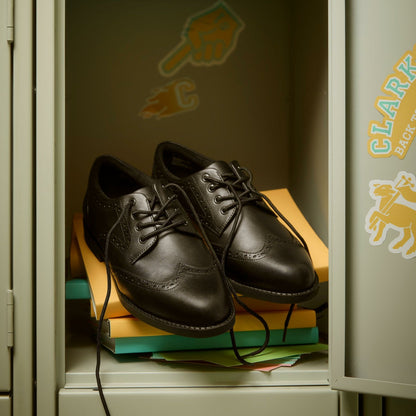Clarks Tapa Pure Youth Black Leather