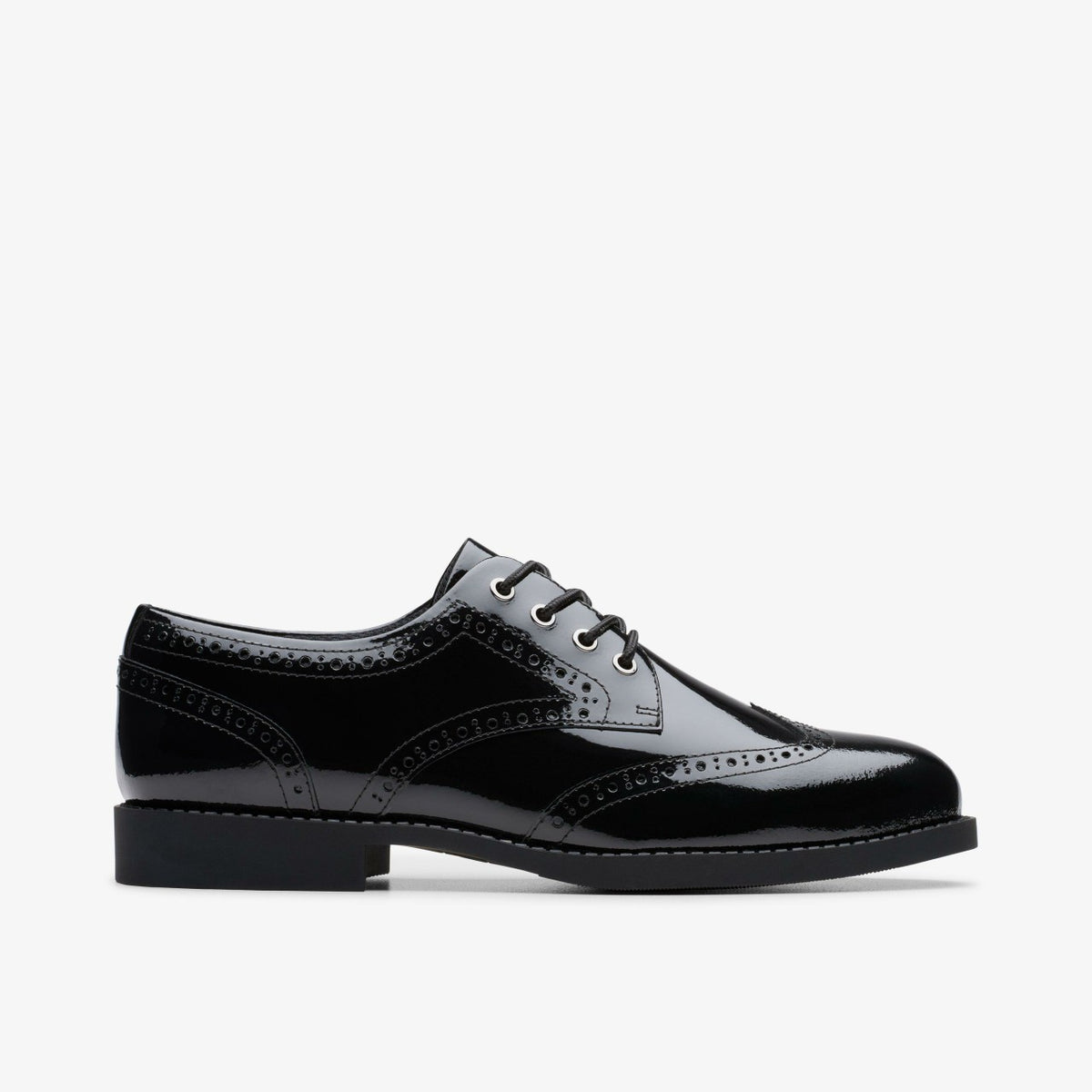 Clarks Tapa Pure Youth Black Patent