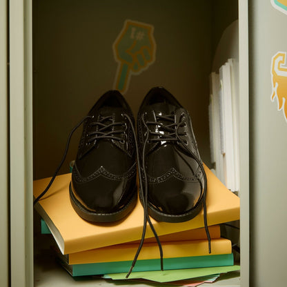 Clarks Tapa Pure Youth Black Patent