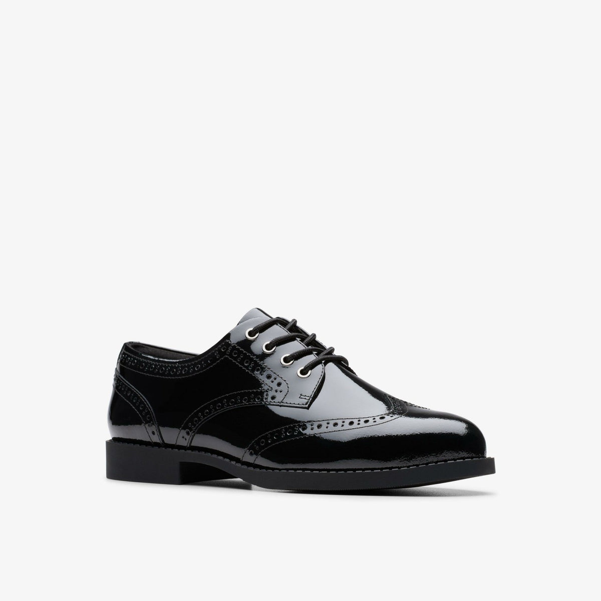 Clarks Tapa Pure Youth Black Patent