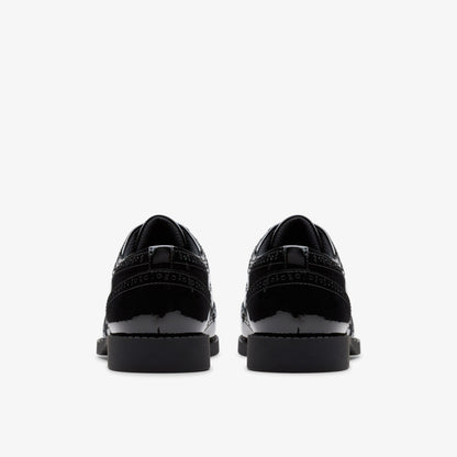 Clarks Tapa Pure Youth Black Patent