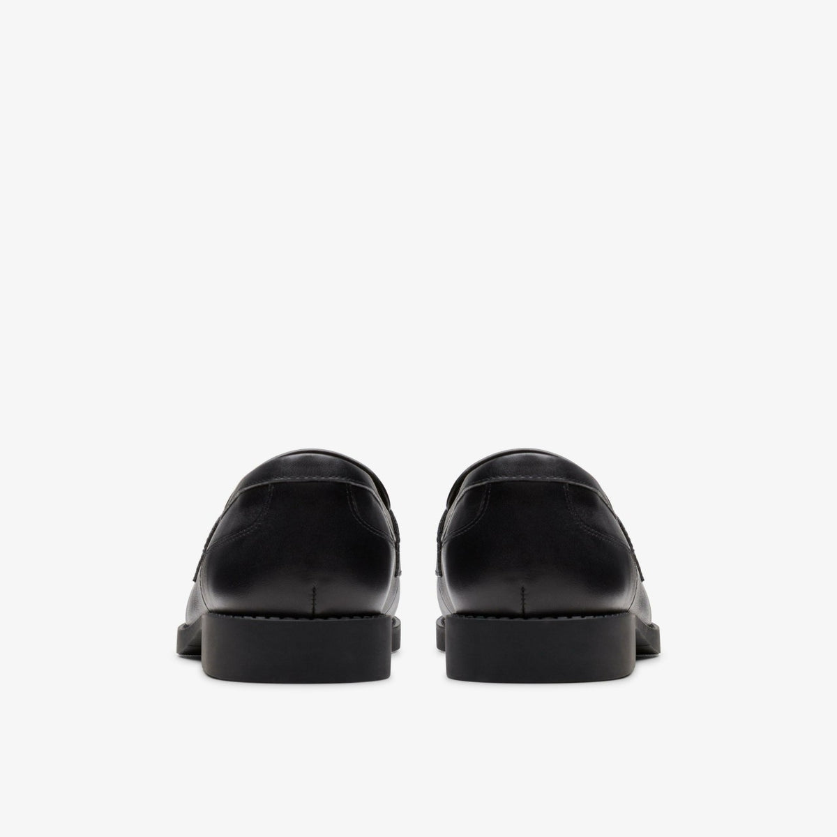Clarks Tapa Edge Youth Black Leather