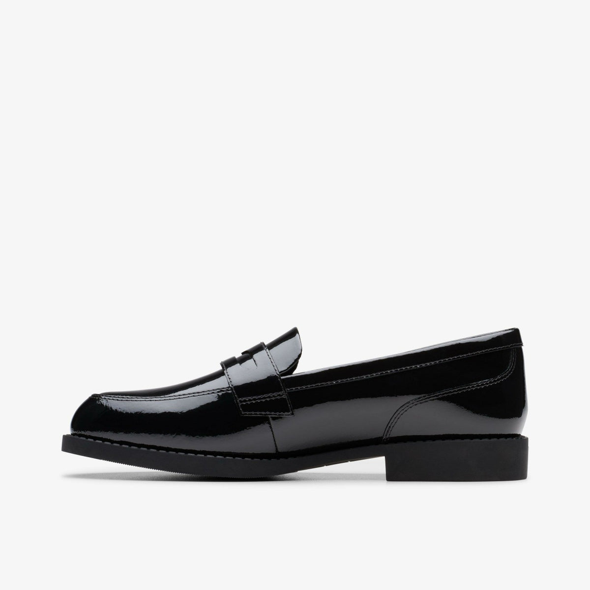 Clarks Tapa Edge Youth Black Patent