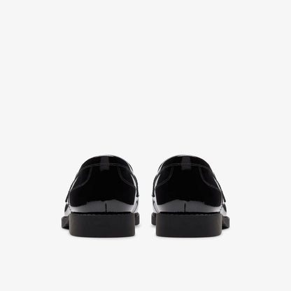 Clarks Tapa Edge Youth Black Patent