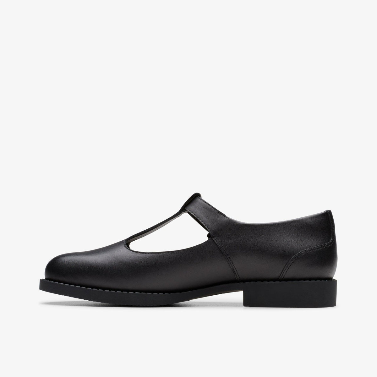 Clarks Tapa Hope Youth Black Leather