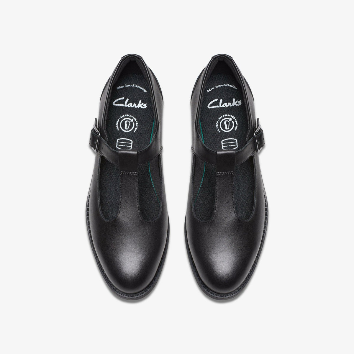 Clarks Tapa Hope Youth Black Leather