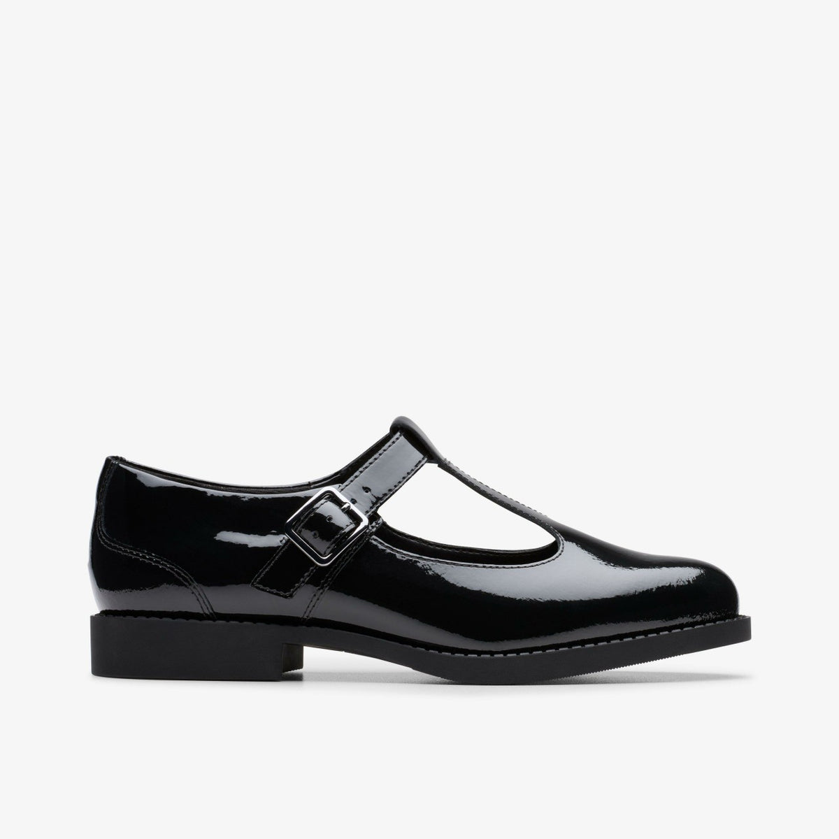 Clarks Tapa Hope Youth Black Patent