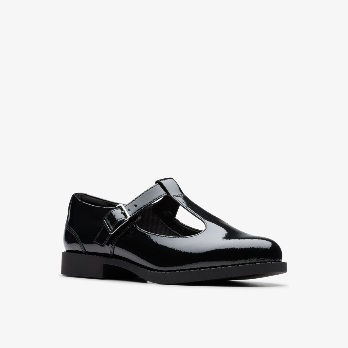 Clarks Tapa Hope Youth Black Patent