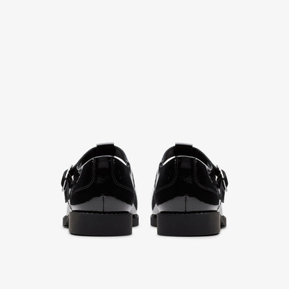 Clarks Tapa Hope Youth Black Patent
