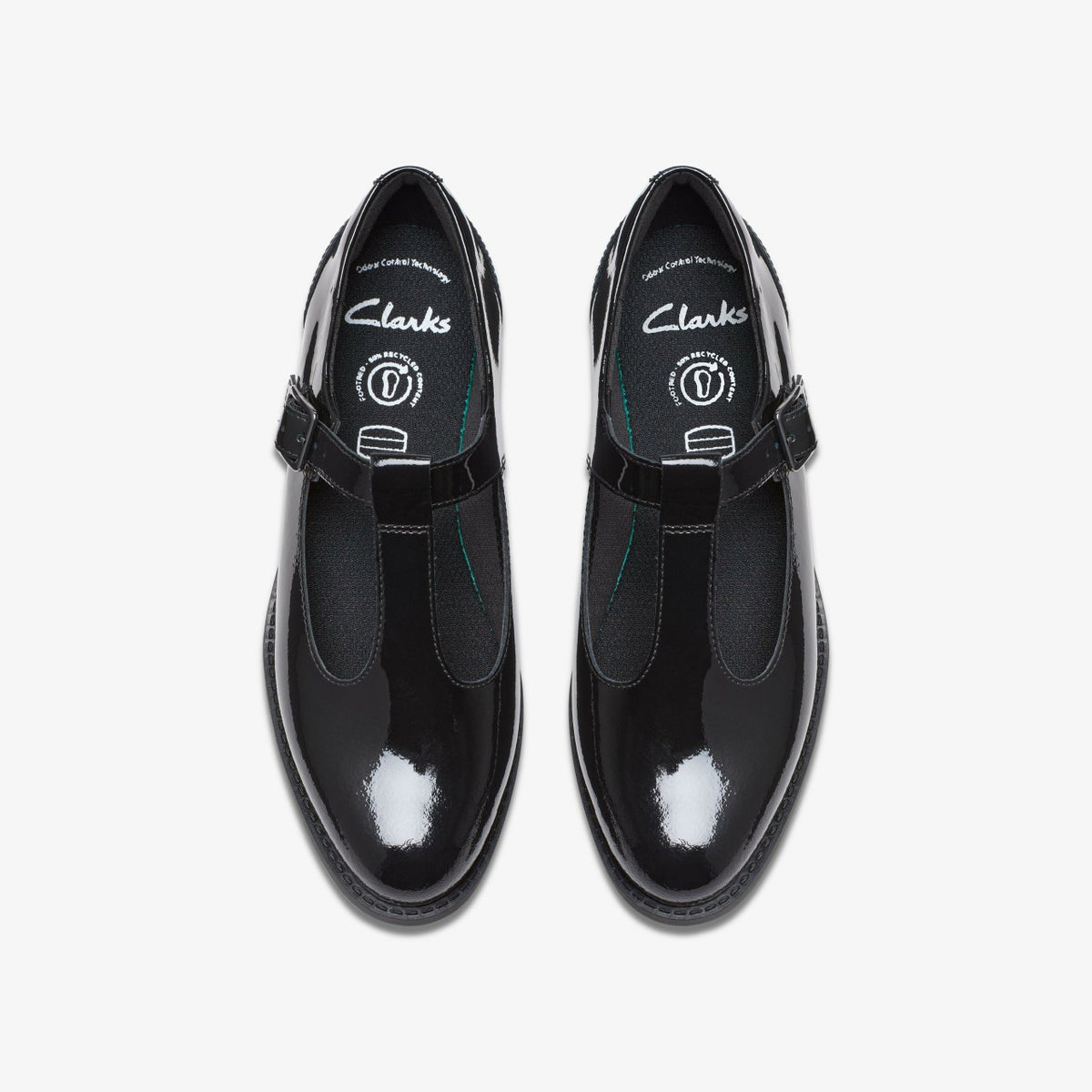 Clarks Tapa Hope Youth Black Patent