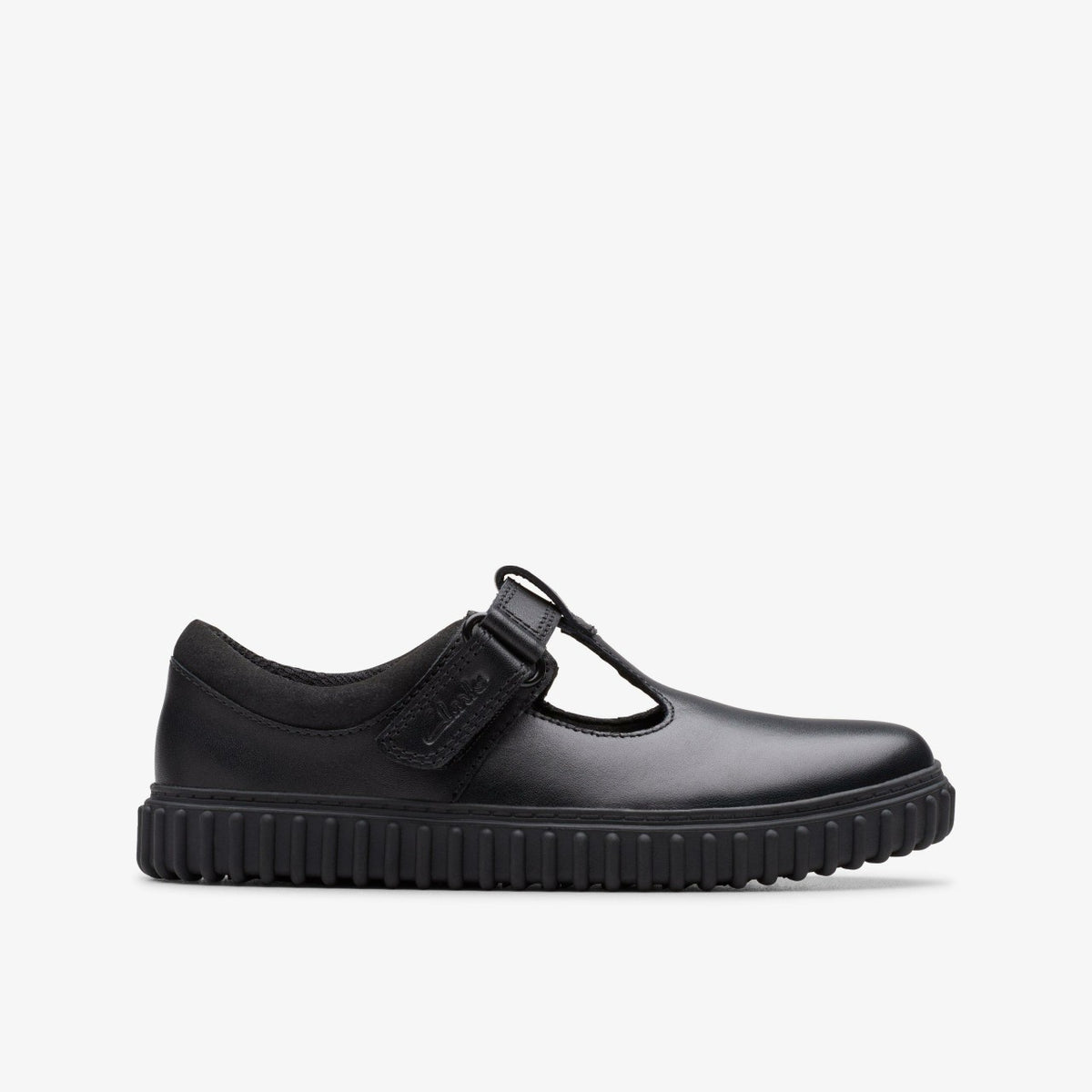 Clarks Cove Hope Kid Black Leather