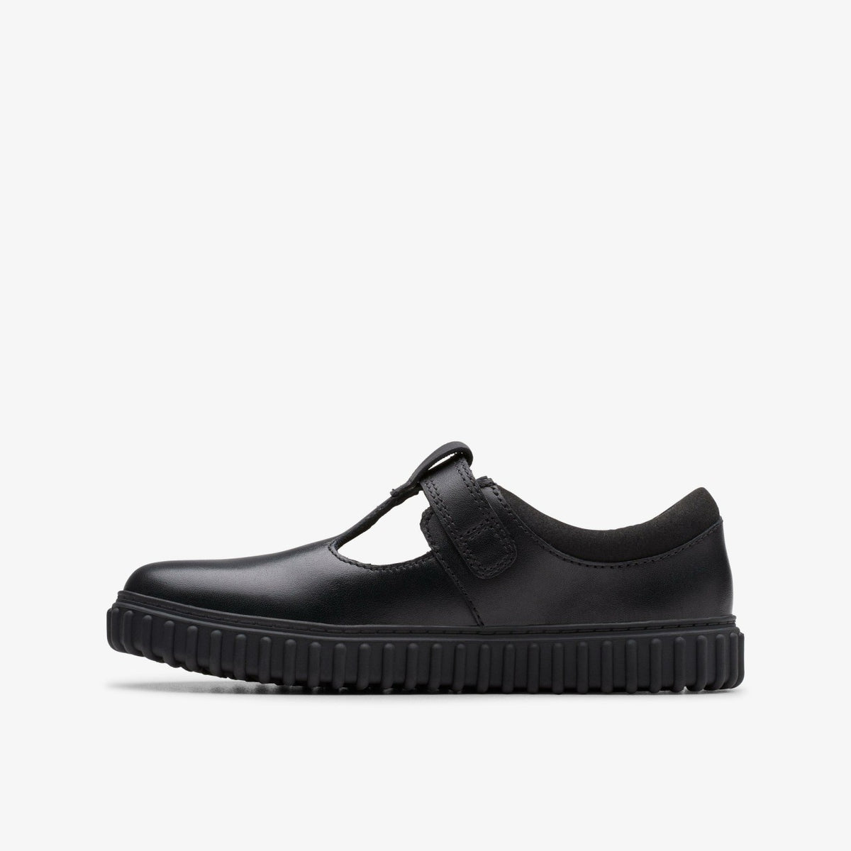 Clarks Cove Hope Kid Black Leather