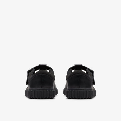 Clarks Cove Hope Kid Black Leather