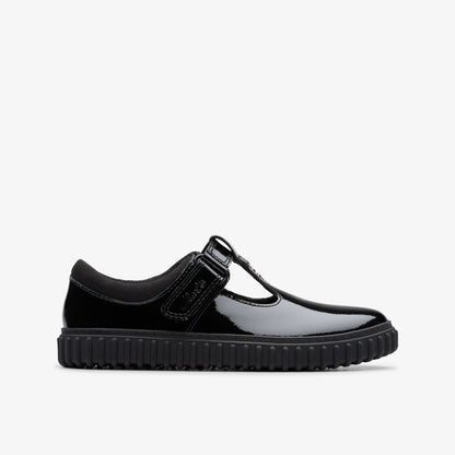 Clarks Cove Hope Kid Black Patent