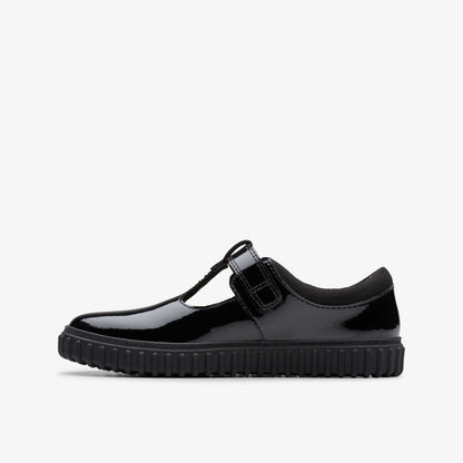 Clarks Cove Hope Kid Black Patent