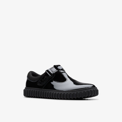 Clarks Cove Hope Kid Black Patent