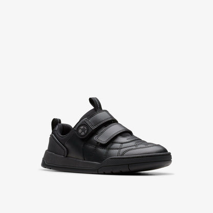 Clarks Laser Cross Kid Black Leather