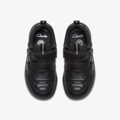 Clarks Laser Cross Kid Black Leather