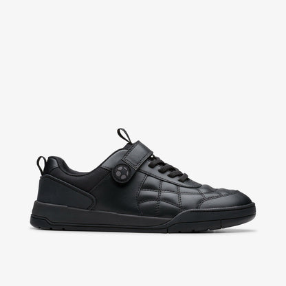Clarks Laser Cross Youth Black Leather