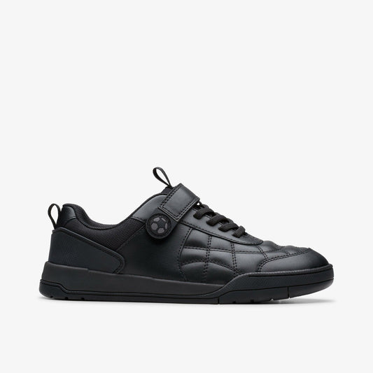 Clarks Laser Cross Youth Black Leather