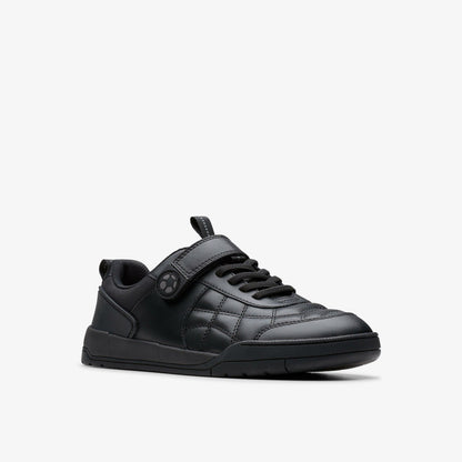 Clarks Laser Cross Youth Black Leather