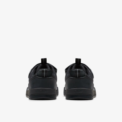 Clarks Laser Cross Youth Black Leather