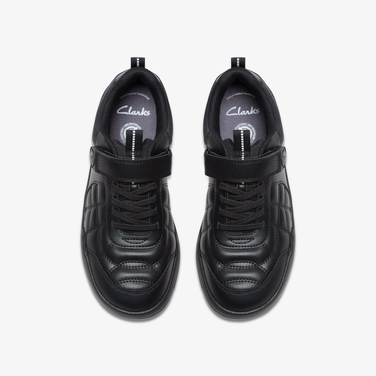 Clarks Laser Cross Youth Black Leather