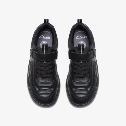 Clarks Laser Cross Youth Black Leather