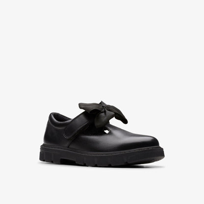 Clarks Lorcam Hope Kid Black Leather