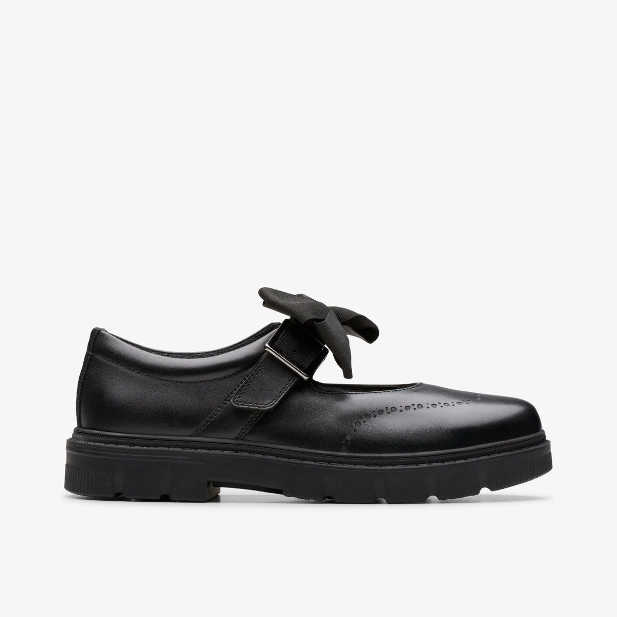 Clarks Lorcam Jane Youth Black Leather