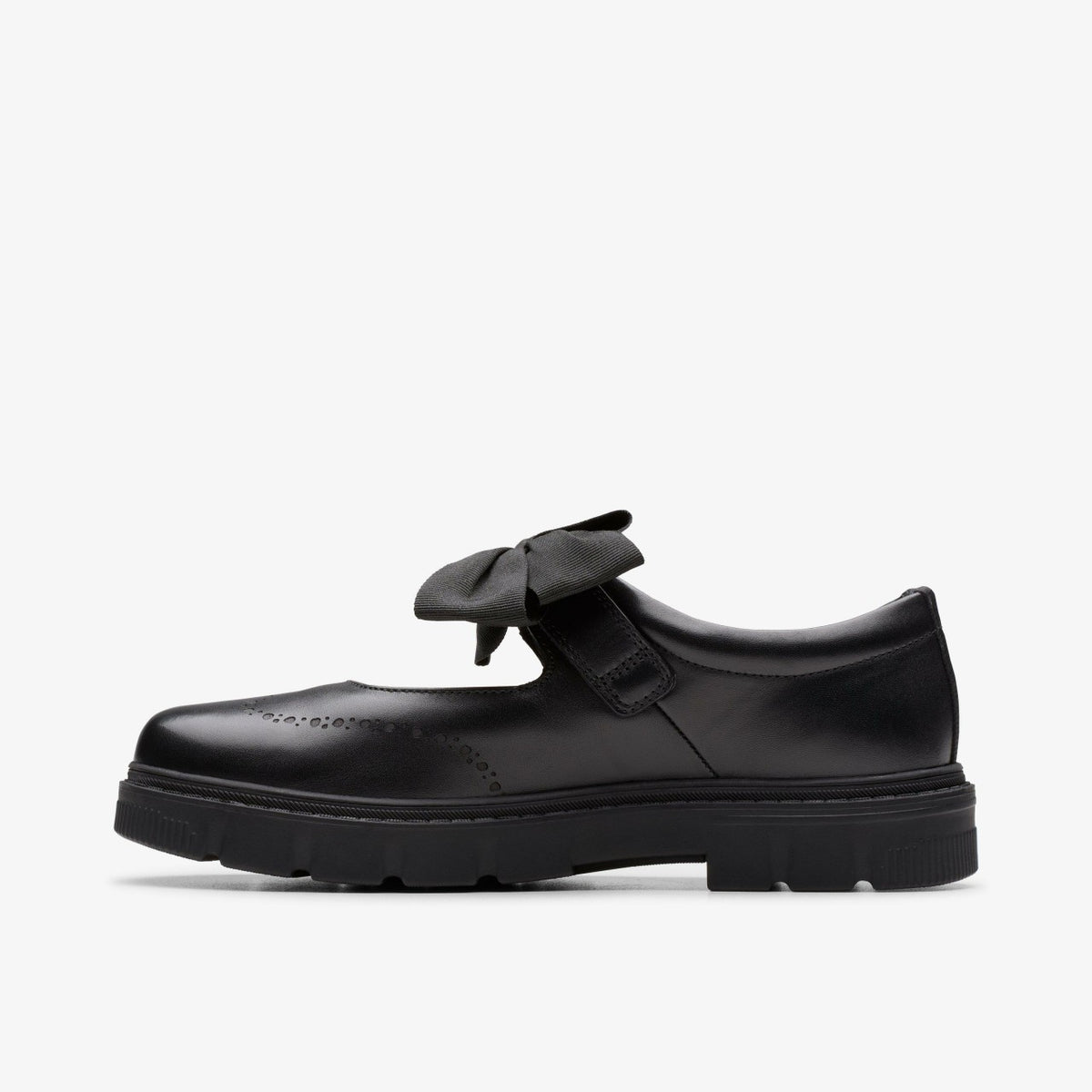 Clarks Lorcam Jane Youth Black Leather