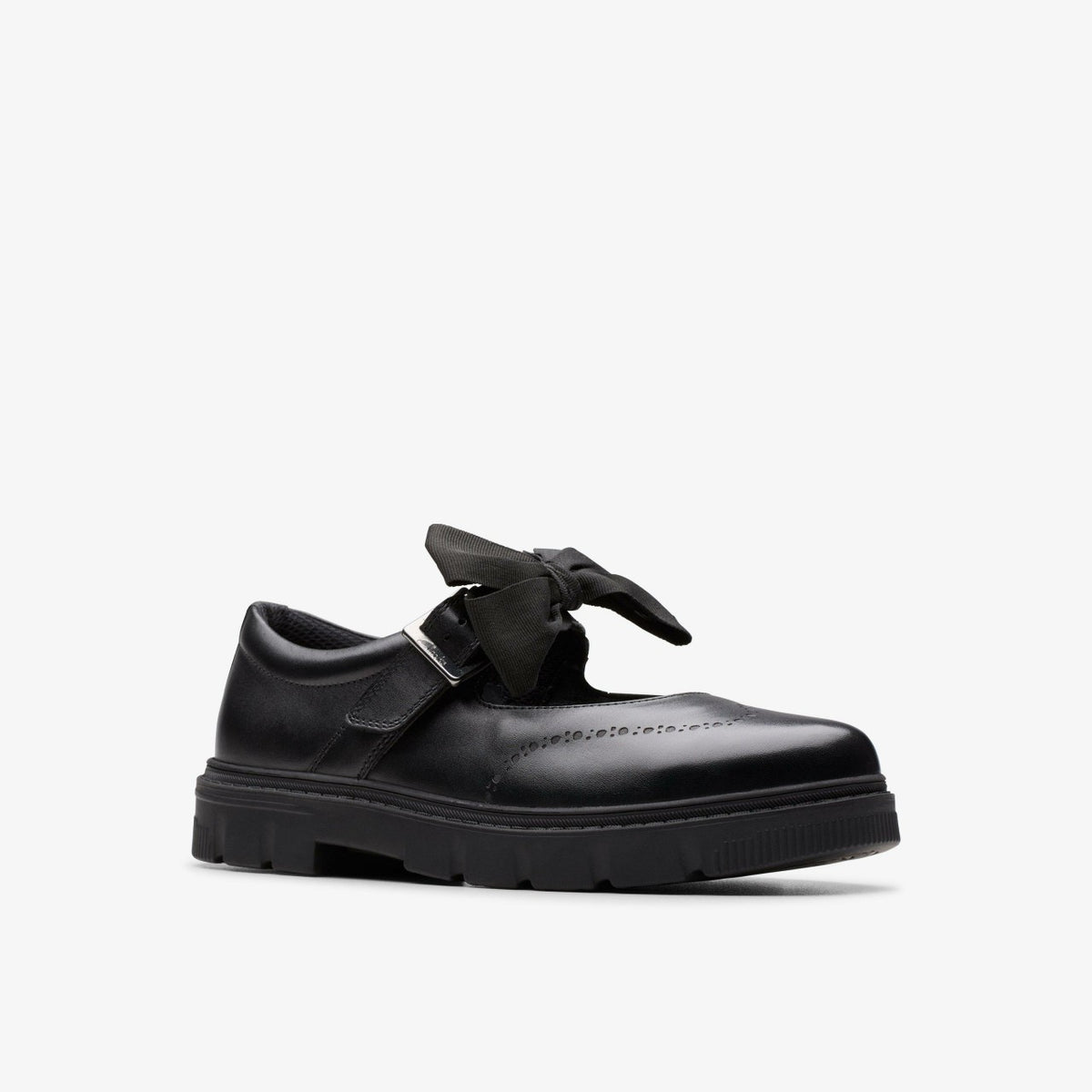 Clarks Lorcam Jane Youth Black Leather