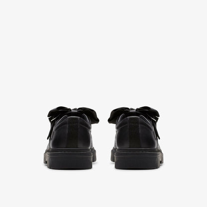 Clarks Lorcam Jane Youth Black Leather