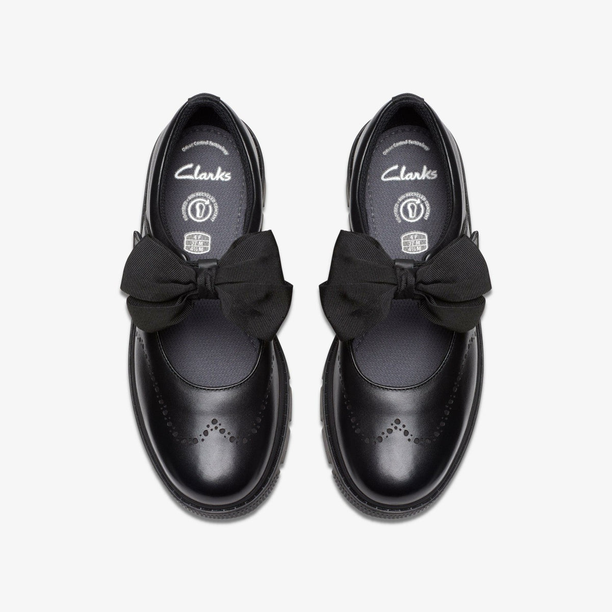 Clarks Lorcam Jane Youth Black Leather