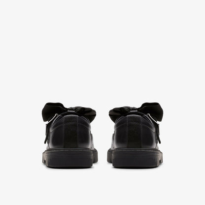 Clarks Lorcam Jane Kid Black Leather