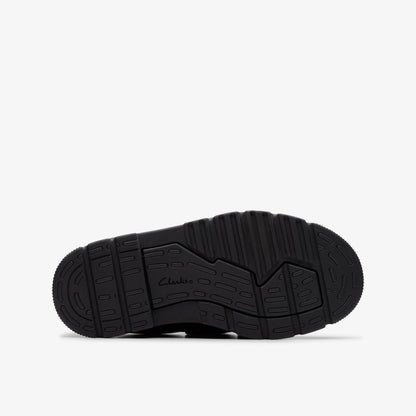 Clarks Lorcam Bow Kid Black Leather