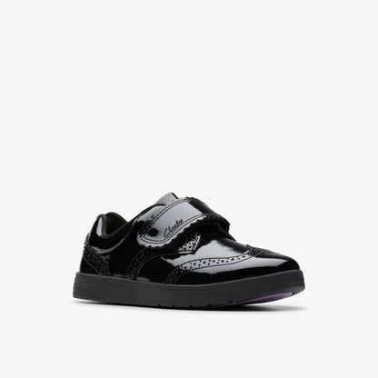 Clarks Disco Skip Kid Black Patent