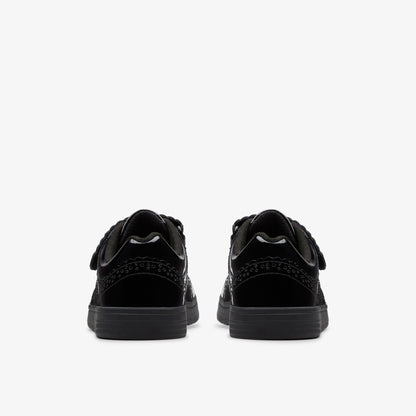 Clarks Disco Skip Kid Black Patent