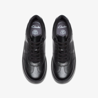 Clarks Disco Pace Youth Black Leather