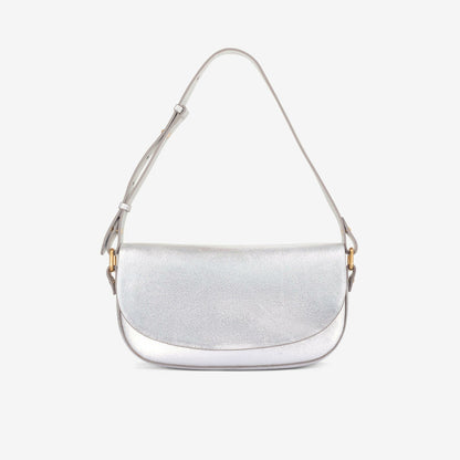 Clarks Baguette Dress Silver Leather