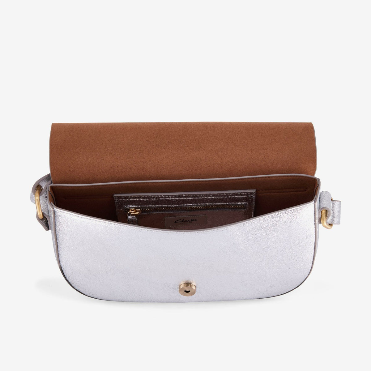 Clarks Baguette Dress Silver Leather