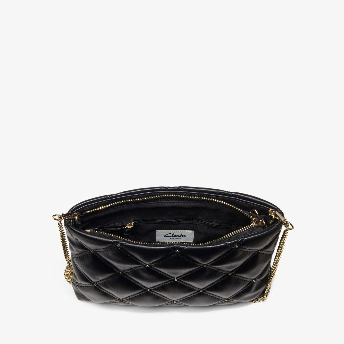 Clarks Dress Pouch Black Quilted