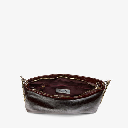 Clarks Dress Pouch Burgundy Patent