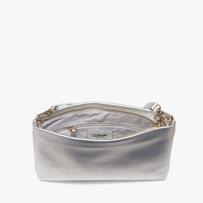 Clarks Pouch Bag Silver