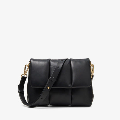 Clarks Puffy Crossbody Black Leather