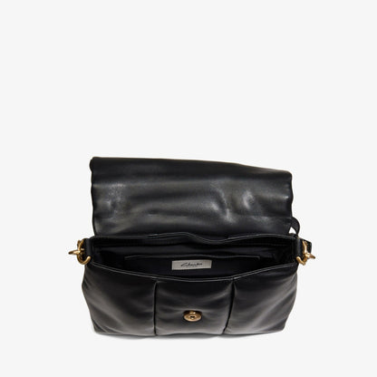 Clarks Puffy Crossbody Black Leather