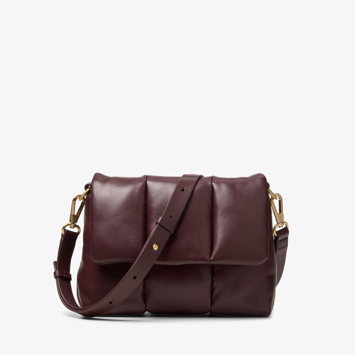 Clarks Puffy Crossbody Burgundy Leather