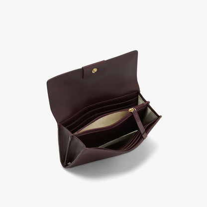 Clarks Dress Purse Burgundy Leather