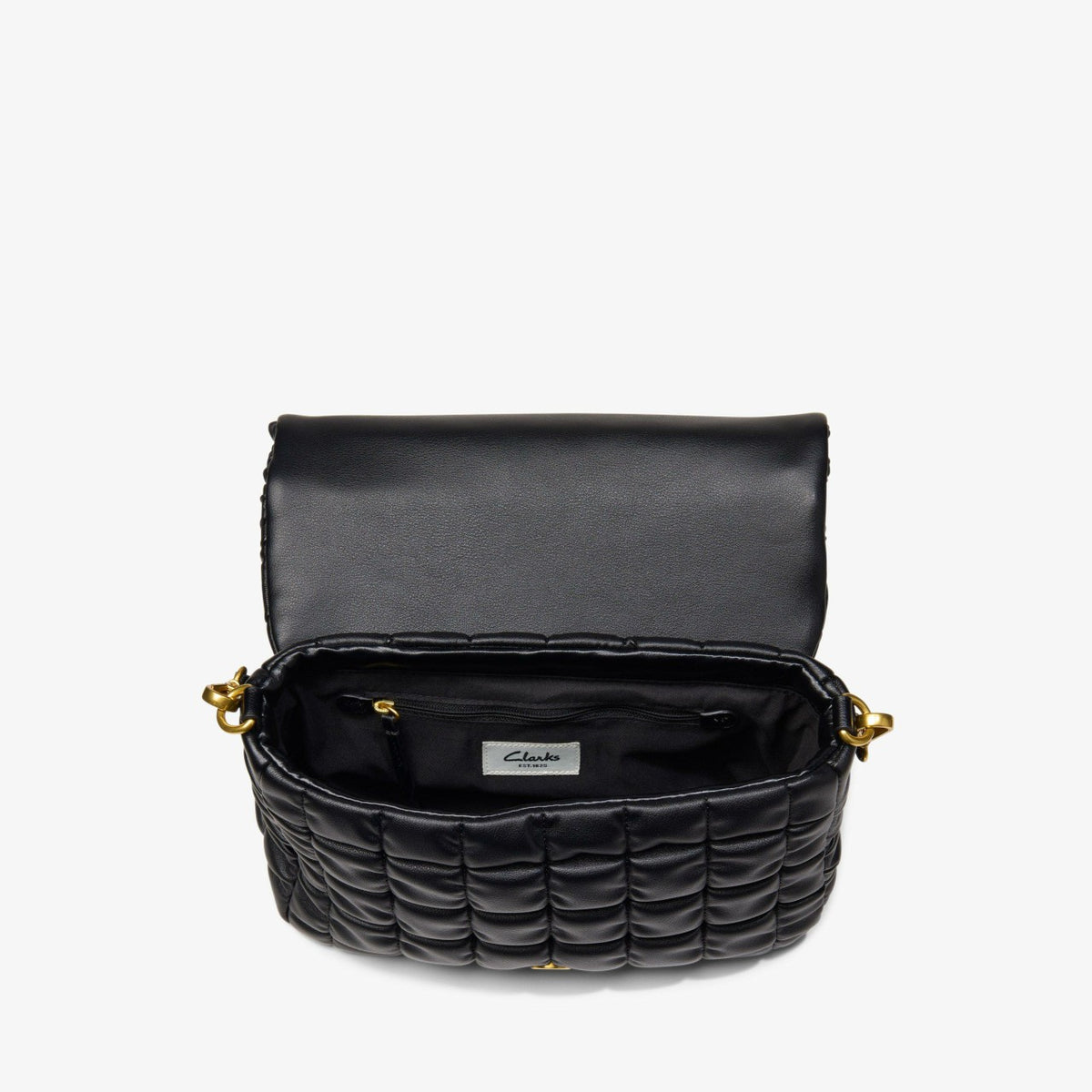 Clarks Quilted Cross Black